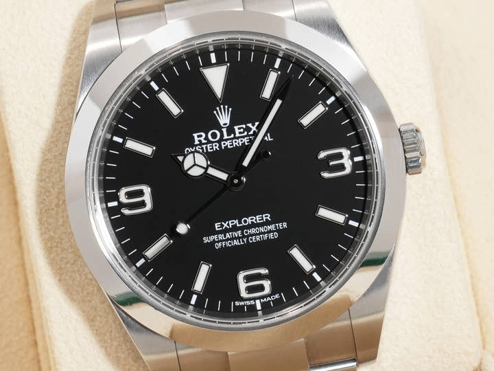 ロレックス エクスプローラーI Ref.214270 ステンレススチール ブラック文字盤