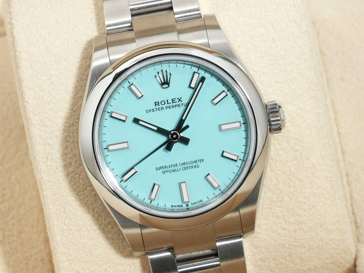 ロレックス オイスターパーペチュアル31 Ref.277200 ステンレススチール ターコイズ文字盤
