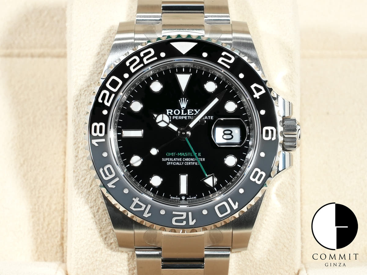 ロレックス GMTマスターII Ref.126710GRNR ステンレススチール ブラック文字盤 オイスターブレスレット