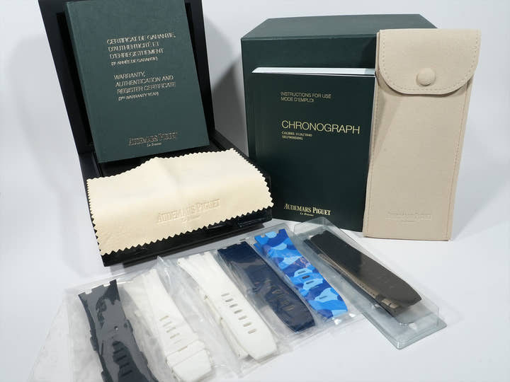 オーデマピゲ ロイヤルオーク オフショア クロノグラフ Ref.26401PO.OO.A018CR.01 プラチナ ブルー文字盤 中古 rom6jf5t