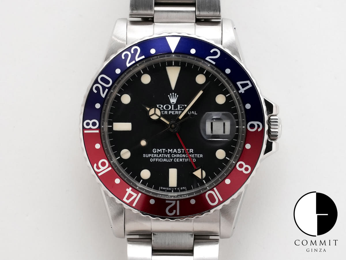 ロレックス GMTマスター Ref.1675 ステンレススチール ブラック文字盤 オイスターブレスレット