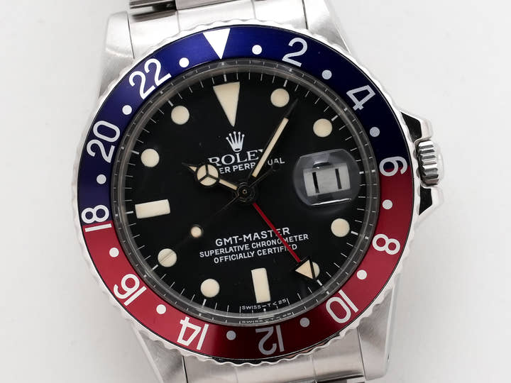 ロレックス GMTマスター Ref.1675 ステンレススチール ブラック文字盤 オイスターブレスレット