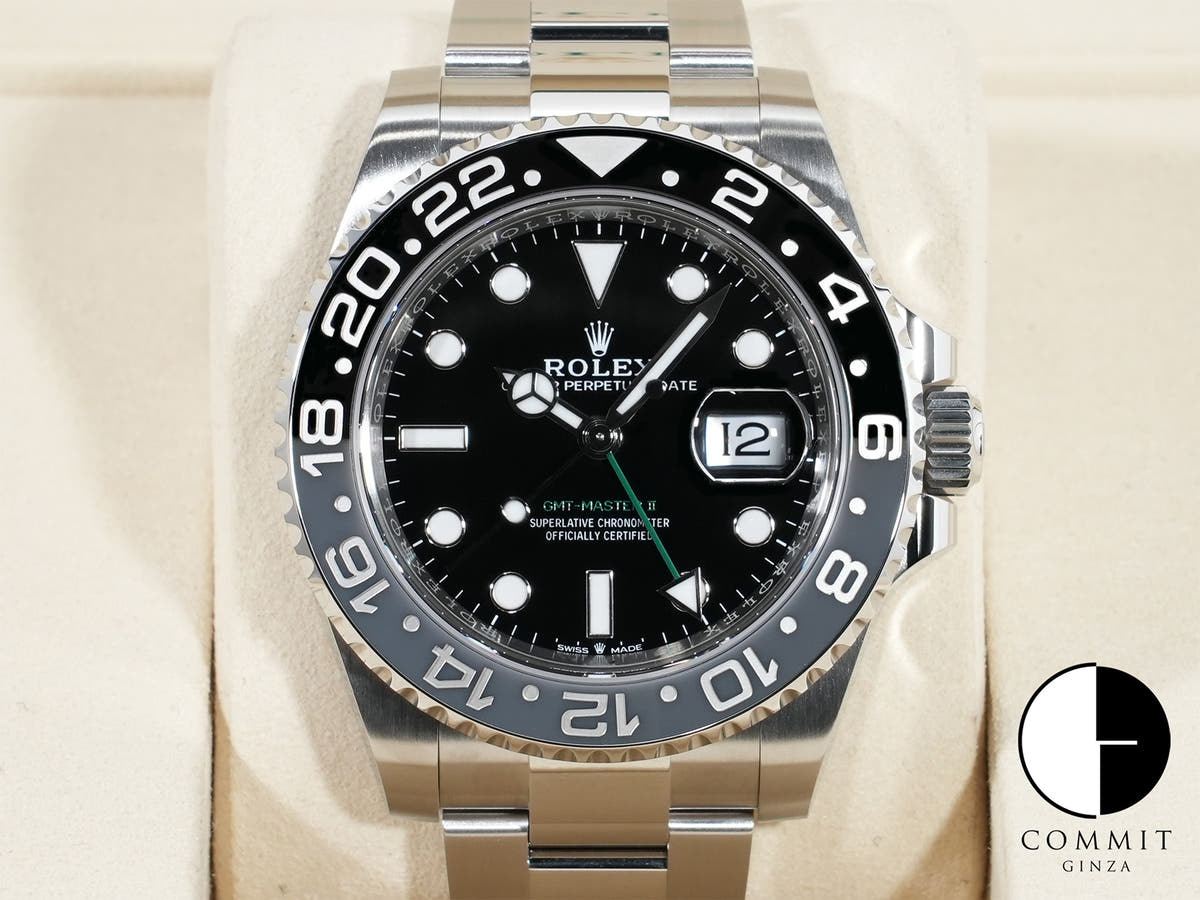 ロレックス GMTマスターII Ref.126710GRNR ステンレススチール ブラック文字盤 オイスターブレスレット