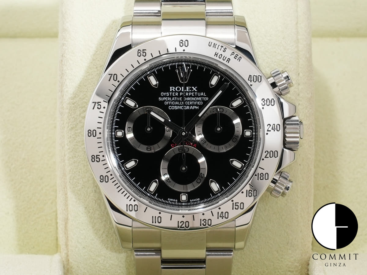 ロレックス デイトナ Ref.116520 ステンレススチール ブラック文字盤