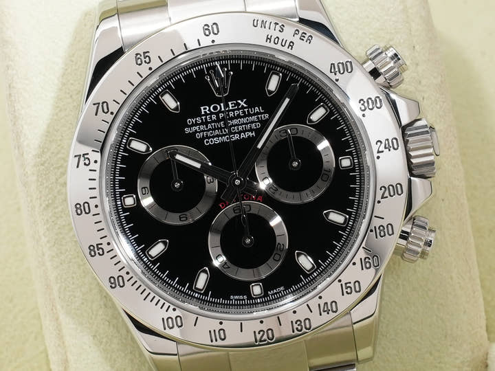 ロレックス デイトナ Ref.116520 ステンレススチール ブラック文字盤