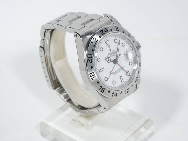 ロレックス エクスプローラーII Ref.16570 ステンレススチール ホワイト文字盤 中古 rzhq6gju