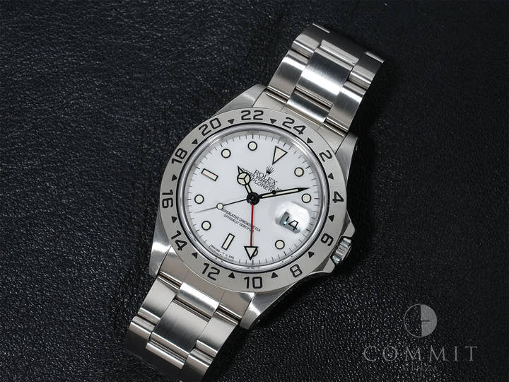 ロレックス エクスプローラーII Ref.16570 ステンレススチール ホワイト文字盤 中古 rzhq6gju