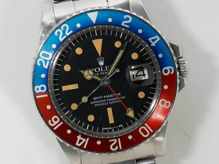 ロレックス GMTマスター Ref.1675 ステンレススチール ブラック文字盤 中古 yukmxqq5 オイスターブレスレット