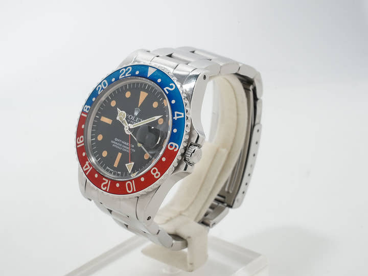 ロレックス GMTマスター Ref.1675 ステンレススチール ブラック文字盤 中古 yukmxqq5 オイスターブレスレット