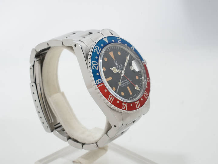 ロレックス GMTマスター Ref.1675 ステンレススチール ブラック文字盤 中古 yukmxqq5 オイスターブレスレット