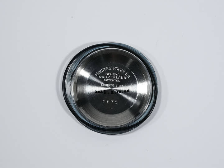 ロレックス GMTマスター Ref.1675 ステンレススチール ブラック文字盤 中古 yukmxqq5 オイスターブレスレット