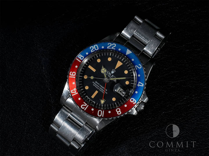 ロレックス GMTマスター Ref.1675 ステンレススチール ブラック文字盤 中古 yukmxqq5 オイスターブレスレット