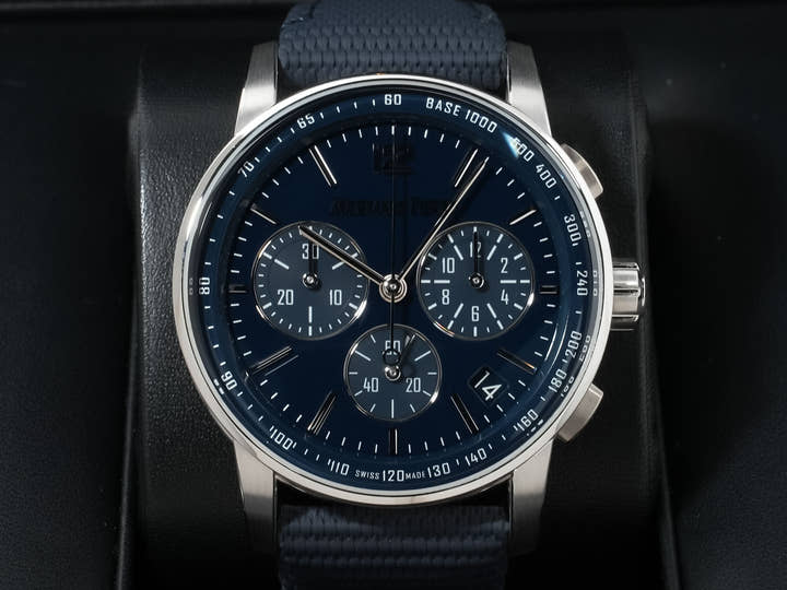 オーデマピゲ CODE 11.59 バイ オーデマ ピゲ クロノグラフ Ref.26393BC.OO.A321CR.01 ホワイトゴールド ブルーラッカー文字盤