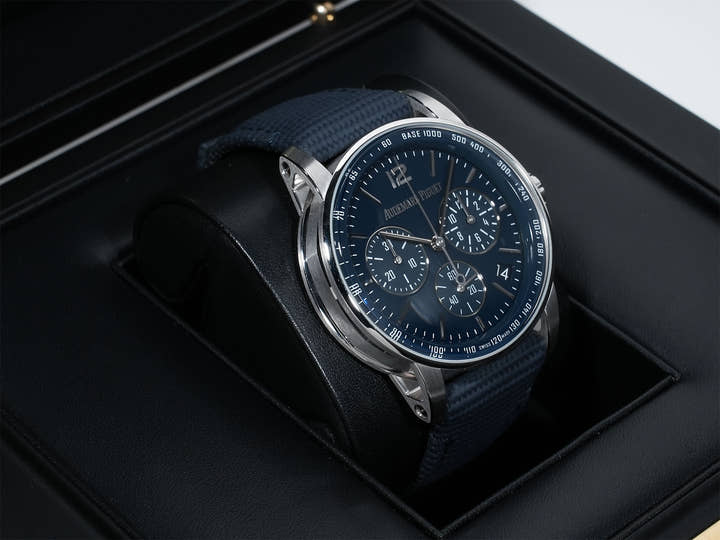 オーデマピゲ CODE 11.59 バイ オーデマ ピゲ クロノグラフ Ref.26393BC.OO.A321CR.01 ホワイトゴールド ブルーラッカー文字盤