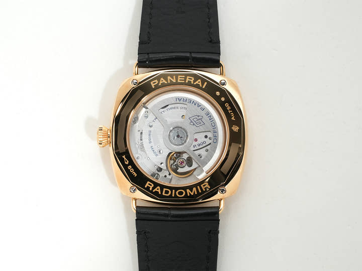 パネライ ラジオミール クアランタ イエローゴールド Ref.PAM01437 イエローゴールド グリーン文字盤 美中古 ndcnvp9s