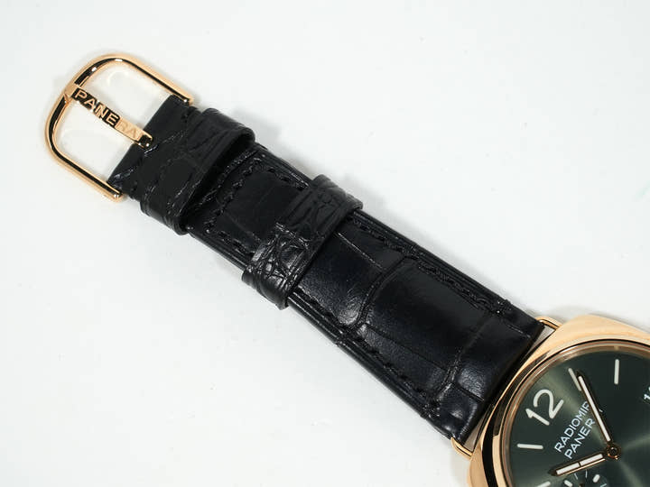 パネライ ラジオミール クアランタ イエローゴールド Ref.PAM01437 イエローゴールド グリーン文字盤 美中古 ndcnvp9s