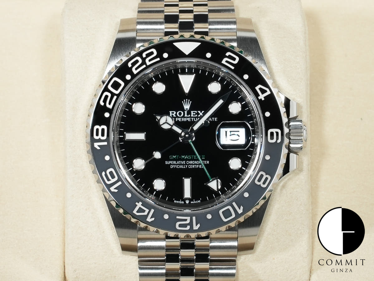 Rolex GMT Master II Ref.126710GRNR SS Black Dial Jubilee Bracelet Unused h9dmu34y