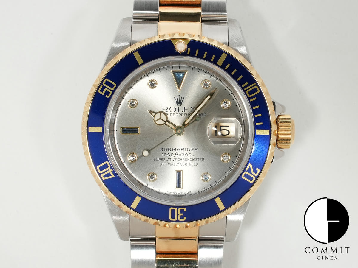 ロレックス サブマリーナー デイト Ref.16613SG ステンレススチール/イエローゴールド グレー文字盤