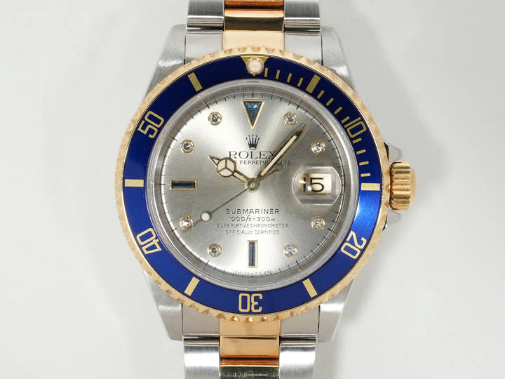 ロレックス サブマリーナー デイト Ref.16613SG ステンレススチール/イエローゴールド グレー文字盤