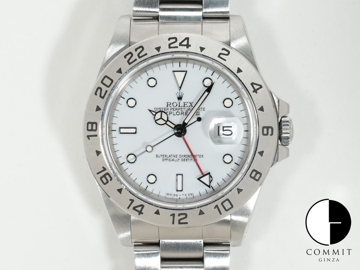 ロレックス エクスプローラーII Ref.16570 ステンレススチール ホワイト文字盤