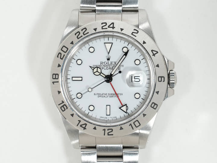 ロレックス エクスプローラーII Ref.16570 ステンレススチール ホワイト文字盤