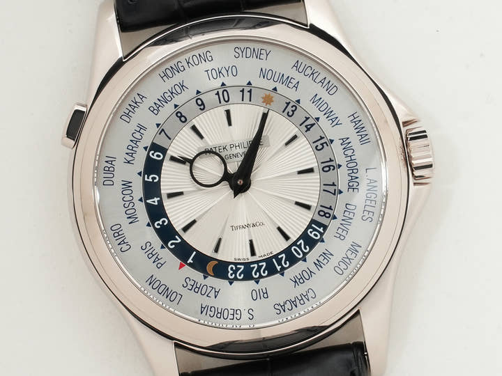 パテックフィリップ ワールドタイム TIFFANY&CO. Ref.5130G-001 ホワイトゴールド シルバー文字盤