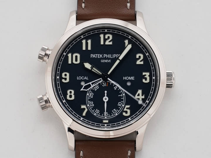 パテックフィリップ カラトラバ パイロット トラベルタイム Ref.5524G-001 ホワイトゴールド ブルー文字盤