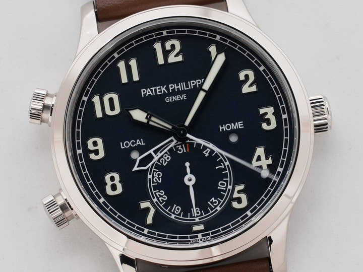 パテックフィリップ カラトラバ パイロット トラベルタイム Ref.5524G-001 ホワイトゴールド ブルー文字盤