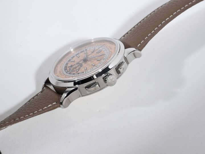 パテックフィリップ コンプリケーション ワールドタイム クロノグラフ Ref.5935A-001 ステンレススチール ローズゴールドメッキ オパーリン文字盤