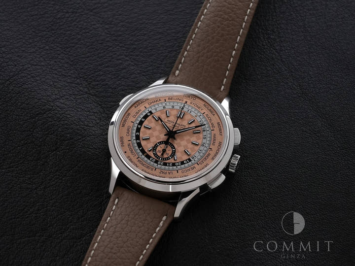 パテックフィリップ コンプリケーション ワールドタイム クロノグラフ Ref.5935A-001 ステンレススチール ローズゴールドメッキ オパーリン文字盤