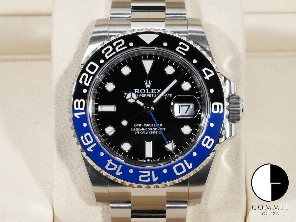 Rolex GMT Master II Ref.126710BLNR SS Black Dial Oyster Bracelet Unused t3tpwv9h