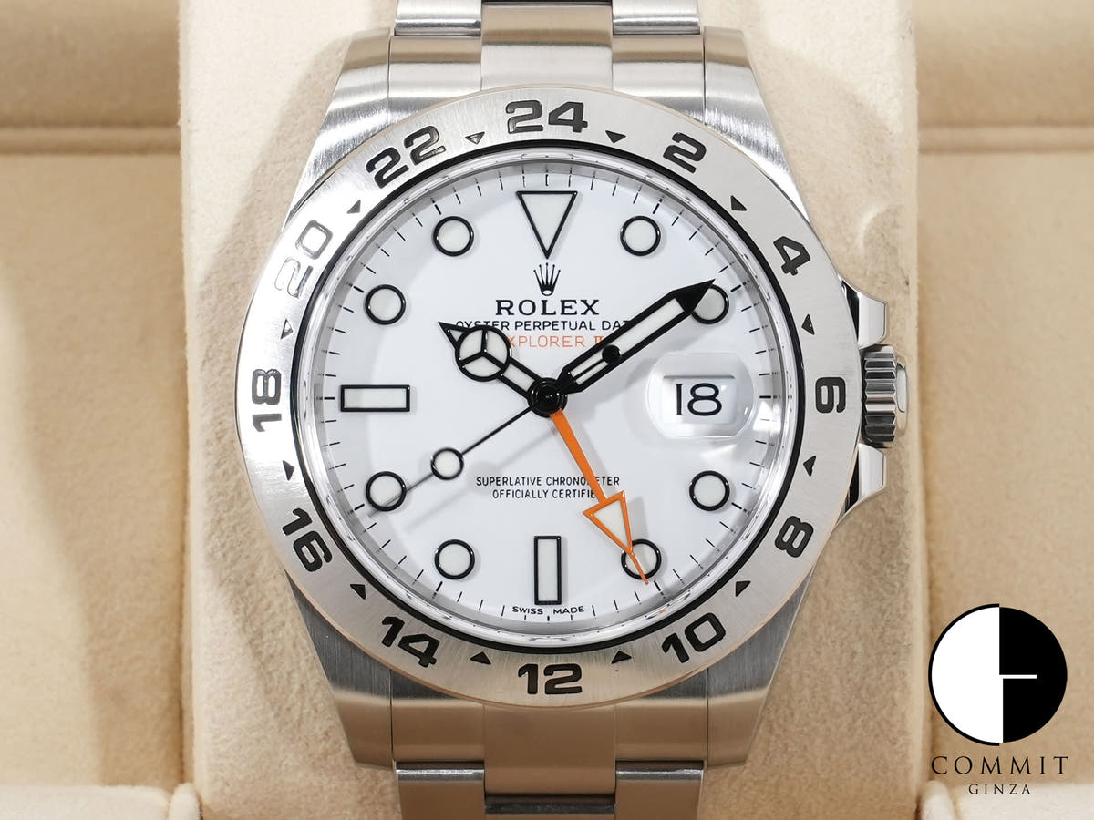 ロレックス エクスプローラーII Ref.216570 ステンレススチール ホワイト文字盤