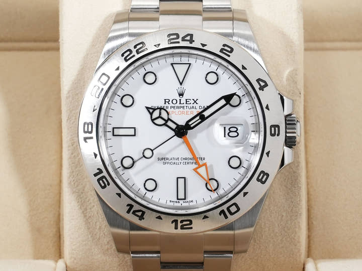 ロレックス エクスプローラーII Ref.216570 ステンレススチール ホワイト文字盤