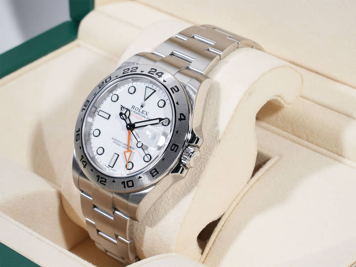 ロレックス エクスプローラーII Ref.216570 ステンレススチール ホワイト文字盤