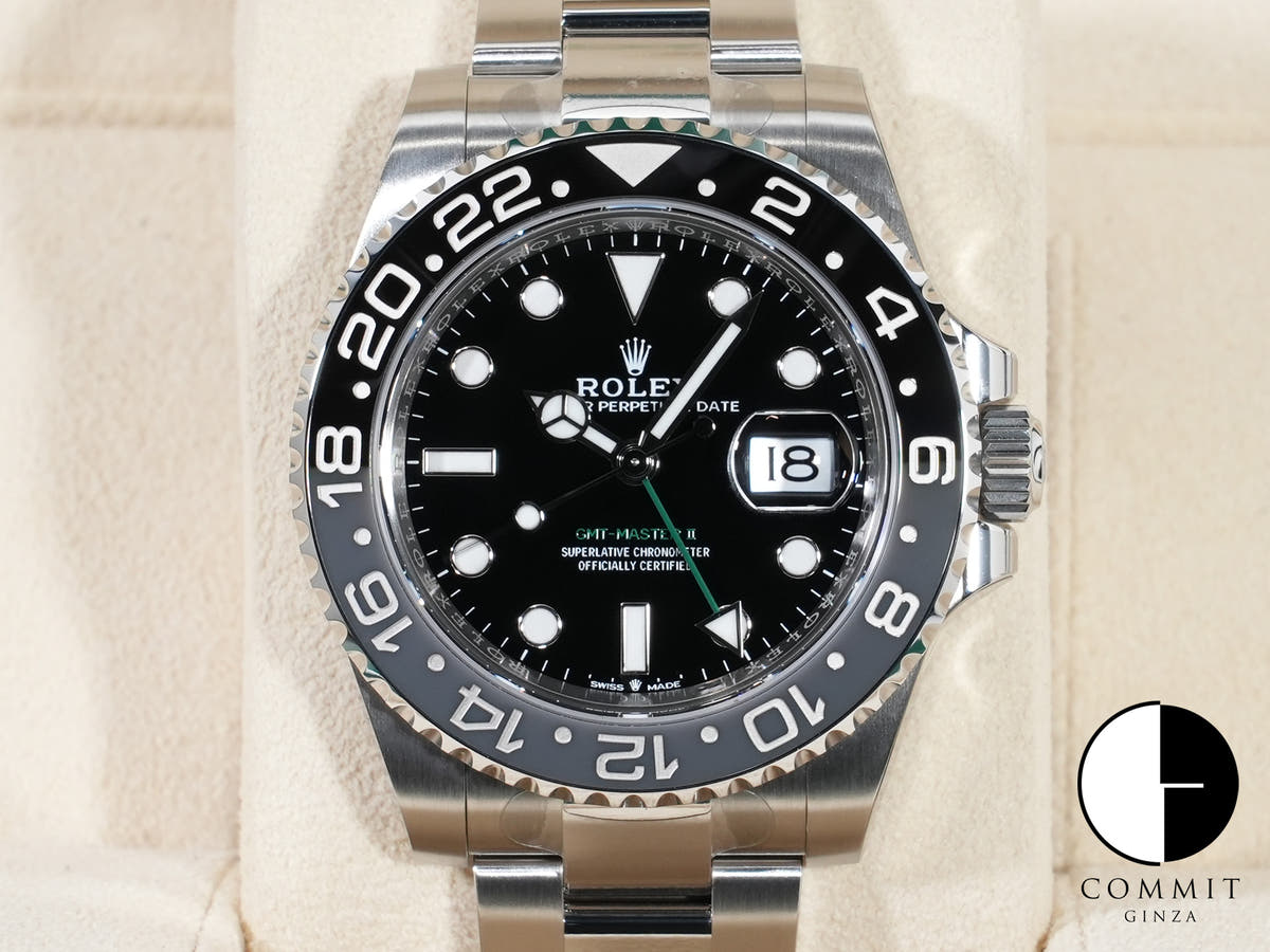ロレックス GMTマスターII Ref.126710GRNR ステンレススチール ブラック文字盤 オイスターブレスレット