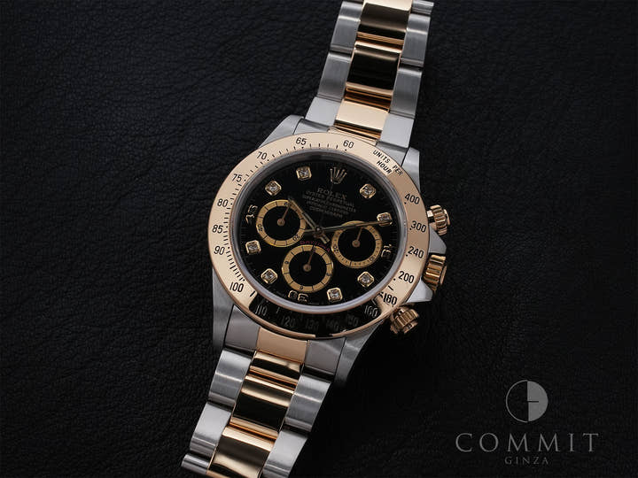 ロレックス デイトナ エルプリメロ Ref.16523G ステンレススチール/イエローゴールド ブラック文字盤