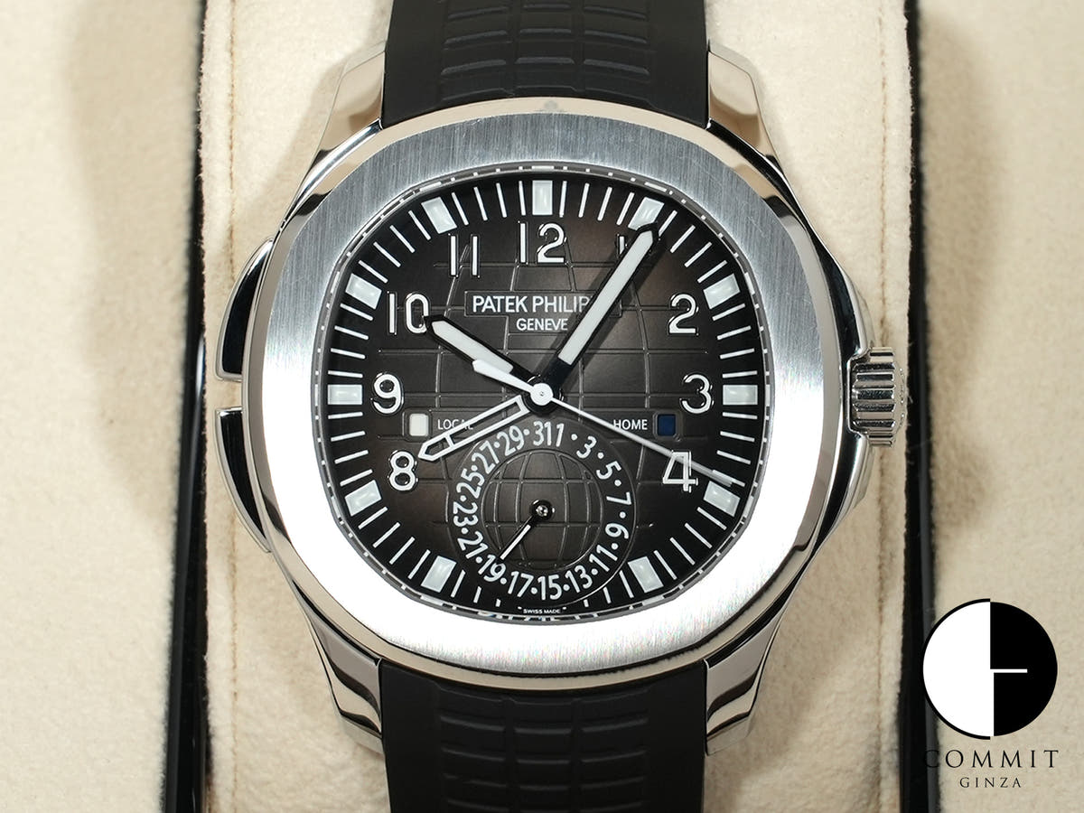 パテックフィリップ アクアノート トラベルタイム Ref.5164A-001 ステンレススチール ブラック文字盤