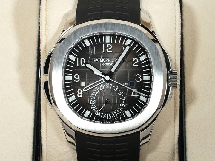 パテックフィリップ アクアノート トラベルタイム Ref.5164A-001 ステンレススチール ブラック文字盤