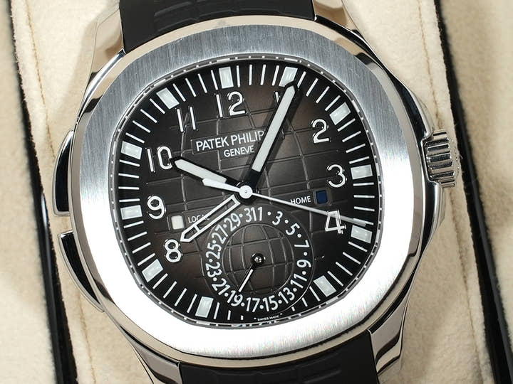 パテックフィリップ アクアノート トラベルタイム Ref.5164A-001 ステンレススチール ブラック文字盤