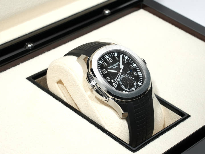 パテックフィリップ アクアノート トラベルタイム Ref.5164A-001 ステンレススチール ブラック文字盤