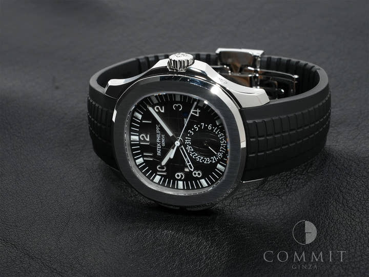 パテックフィリップ アクアノート トラベルタイム Ref.5164A-001 ステンレススチール ブラック文字盤