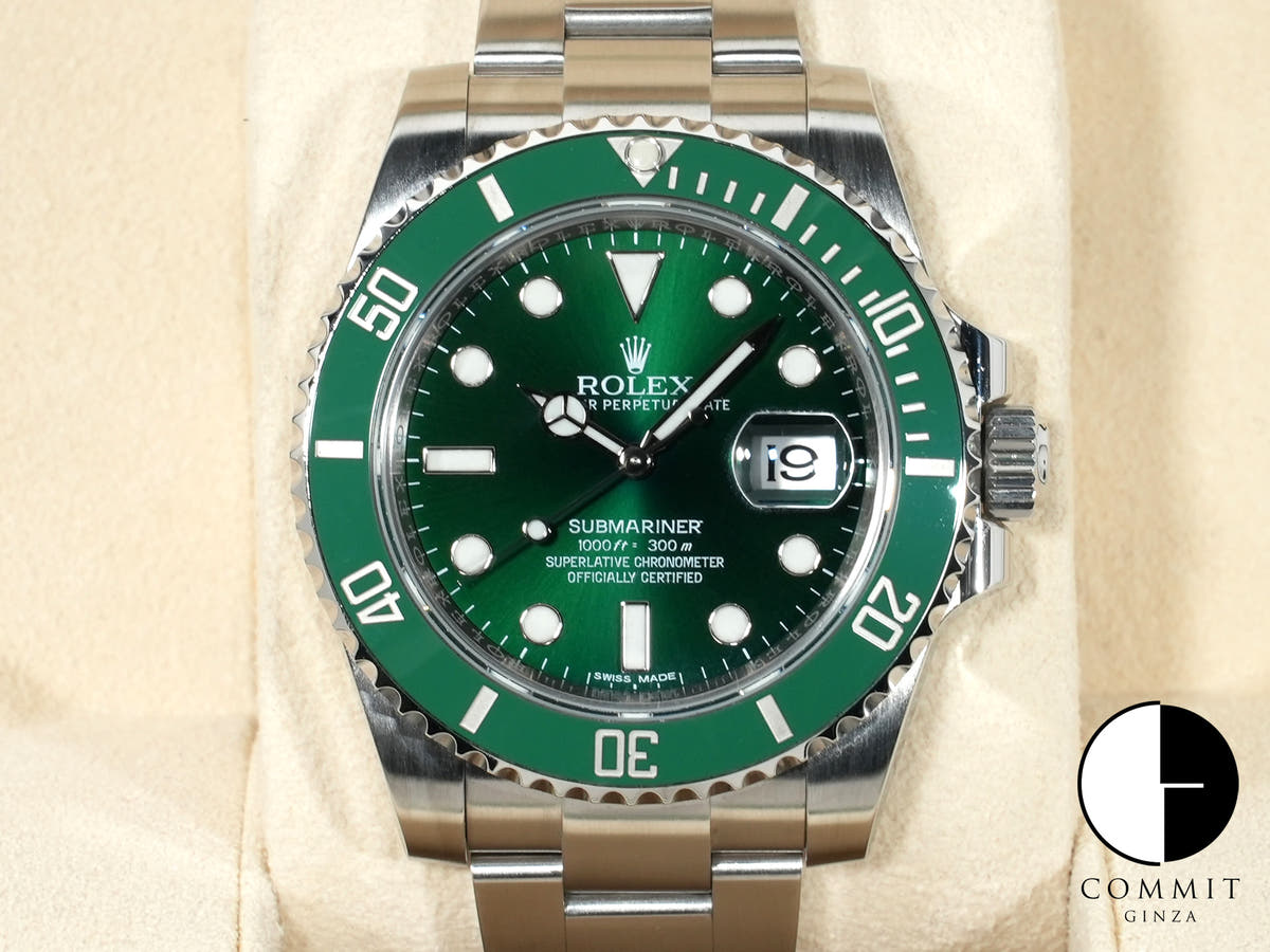 ロレックス サブマリーナー デイト Ref.116610LV ステンレススチール グリーン文字盤