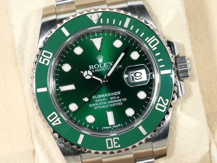 ロレックス サブマリーナー デイト Ref.116610LV ステンレススチール グリーン文字盤