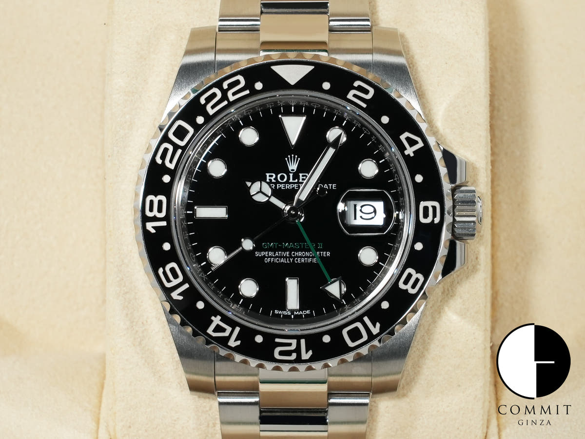 Rolex GMT Master II Ref.116710LN SS Black Dial Used 33wm3hjb