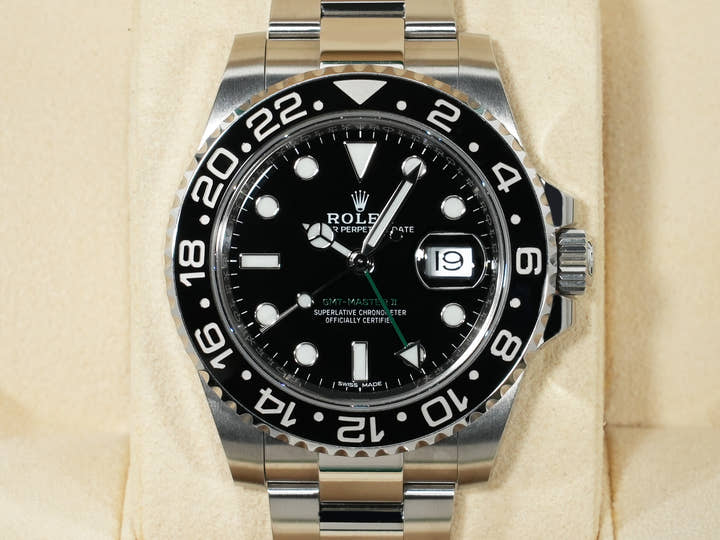 Rolex GMT Master II Ref.116710LN SS Black Dial Used 33wm3hjb