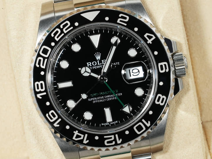 Rolex GMT Master II Ref.116710LN SS Black Dial Used 33wm3hjb