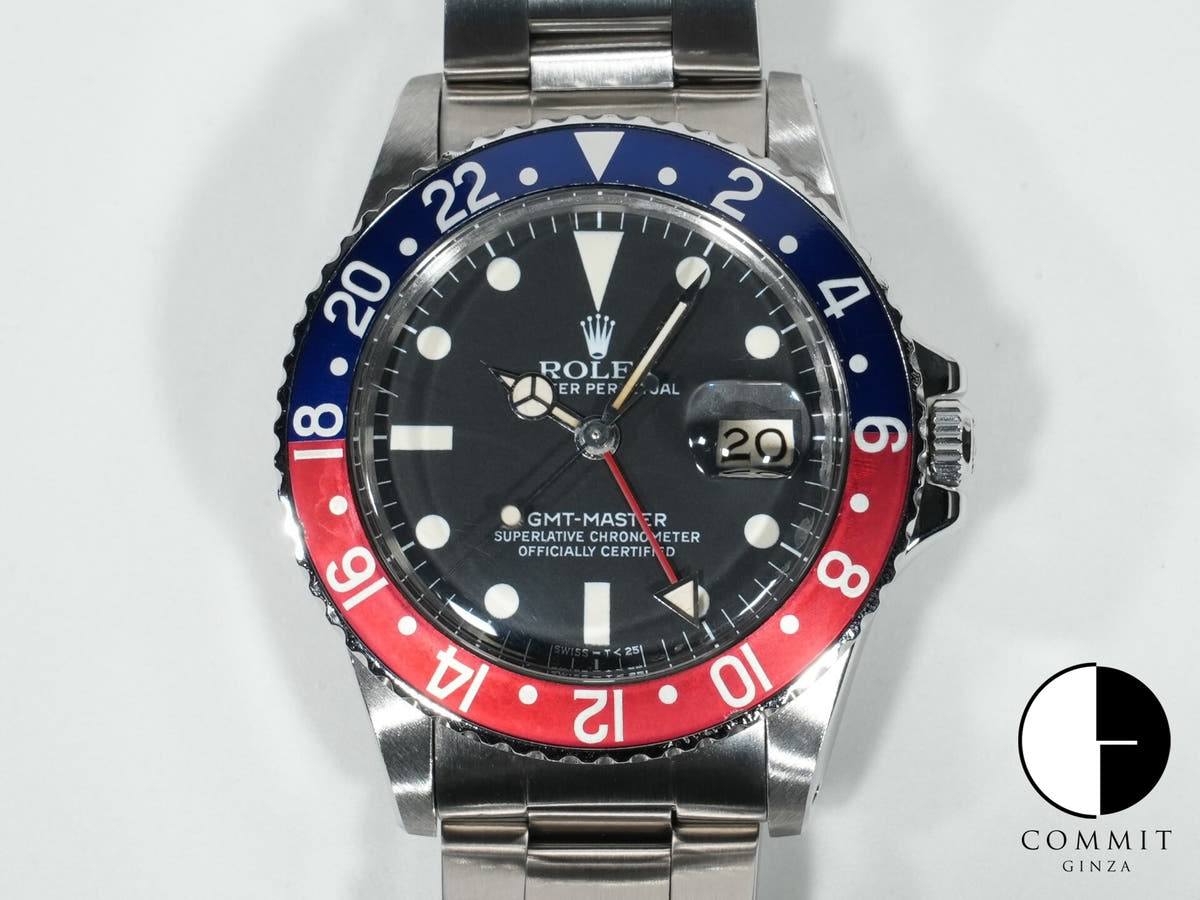 ロレックス GMTマスター Ref.16750 ステンレススチール ブラック文字盤 オイスターブレスレット