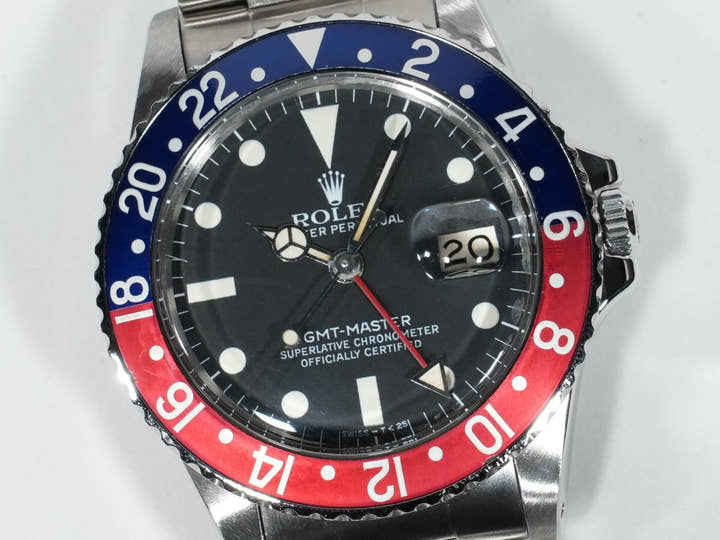 ロレックス GMTマスター Ref.16750 ステンレススチール ブラック文字盤 オイスターブレスレット