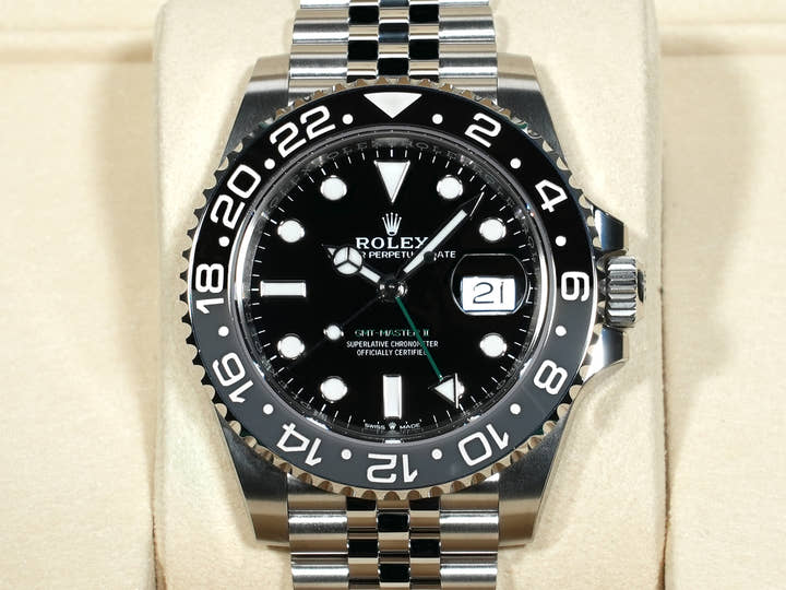 ロレックス GMTマスターII Ref.126710GRNR ステンレススチール ブラック文字盤 ジュビリーブレスレット