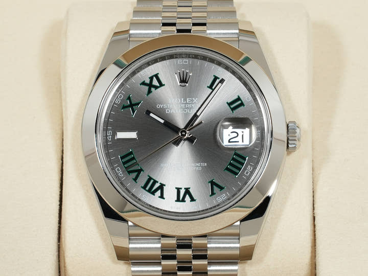 ロレックス デイトジャスト41 Ref.126300 ステンレススチール スレートローマン文字盤 ジュビリーブレスレット 未使用 setmyqim